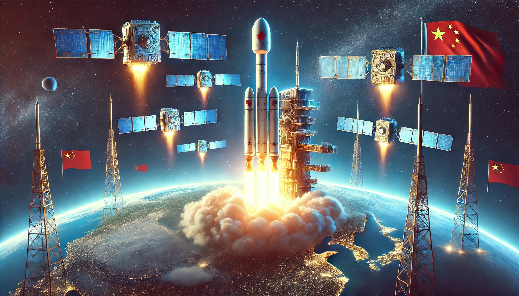 الصين تطلق أول دفعة من أقمار جووانغ ميجا كونستيليشن الصناعية